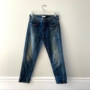 ZARA Washed Out Ripped Denim